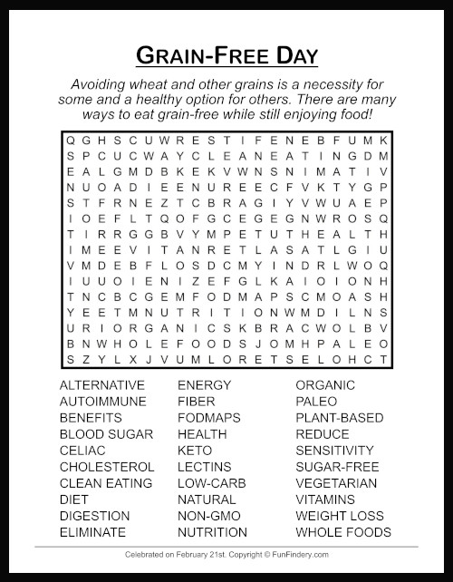 Grain-Free Word Search